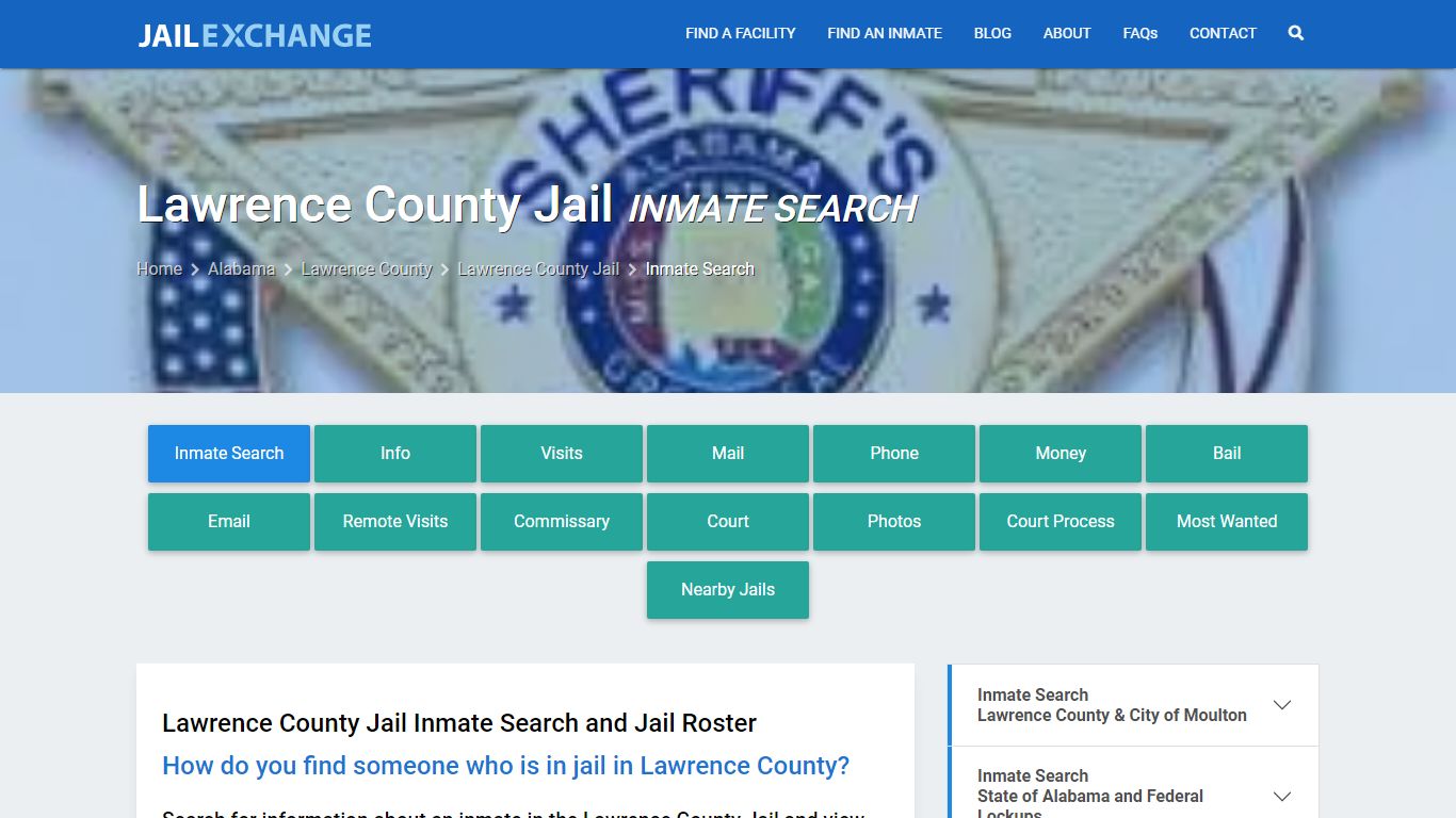 Inmate Search: Roster & Mugshots - Lawrence County Jail, AL